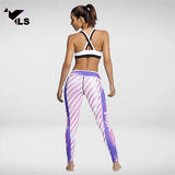 Pantalon Fantaisie de Sport Rayé Rose