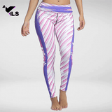Legging Fantaisie<br> Sport Rayé Rose