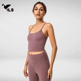 Brassière de Yoga<br> Bretelles Croisées Mauve