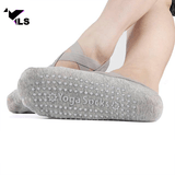 Chaussettes de Yoga Antidérapantes Grises