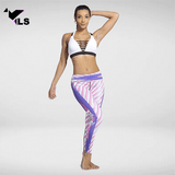 Collant Fantaisie de Sport Rayé Rose