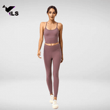 Brassière de Yoga<br> Bretelles Croisées Mauve