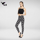 Legging Fantaisie à Imprimé Cœur Blanc