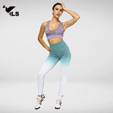 Legging en Nylon Satin Bleu