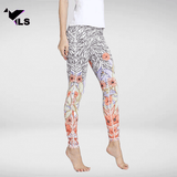 Legging Yoga Blanc et Fleur Doré