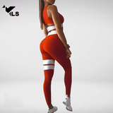 Legging de Danse 2 pièces rouge