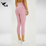 Bas de Femme en Nylon pour le Yoga en 3/4 Rose Fushia