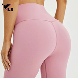 Collant en Nylon pour le Yoga en 3/4 Rose Fushia