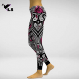 Legging Aztèque de Yoga Mandala Pourpre