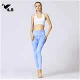 Bas de Femme Nylon pour Yoga Imprimé Neige