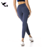 Pantalon de Yoga Bio en Nylon couleur bleu