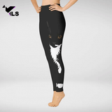 Legging Fantaisie à Imprimé Chat Noir