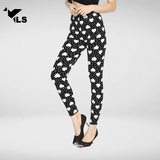 Pantalon Fantaisie à Imprimé Cœur Blanc