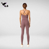 Brassière de Yoga<br> Bretelles Croisées Mauve