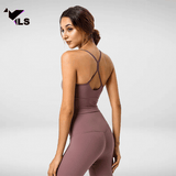 Brassière de Yoga<br> Bretelles Croisées Mauve