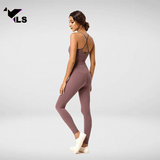 Brassière de Yoga<br> Bretelles Croisées Mauve