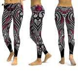 Pantalon Aztèque de Yoga Mandala Pourpre