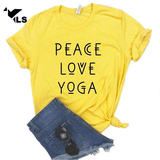 T-Shirt de Yoga avec Message de Paix et d'Amour